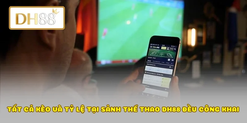 Tất cả kèo và tỷ lệ tại sảnh thể thao DH88 đều công khai